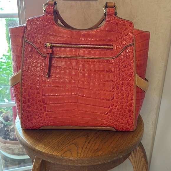 Brahmin Coral Croc-Embossed Tote - Picture 4 of 12